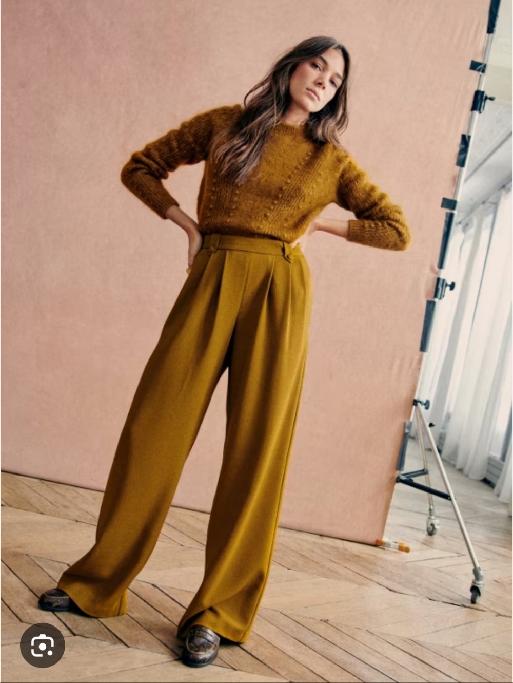 Sezane Loulou Trousers Vert Olive - Sz 38